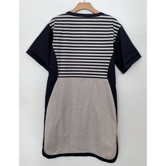 MaxMara Navy and Gray Striped Mini Dress - Picture 2 of 8